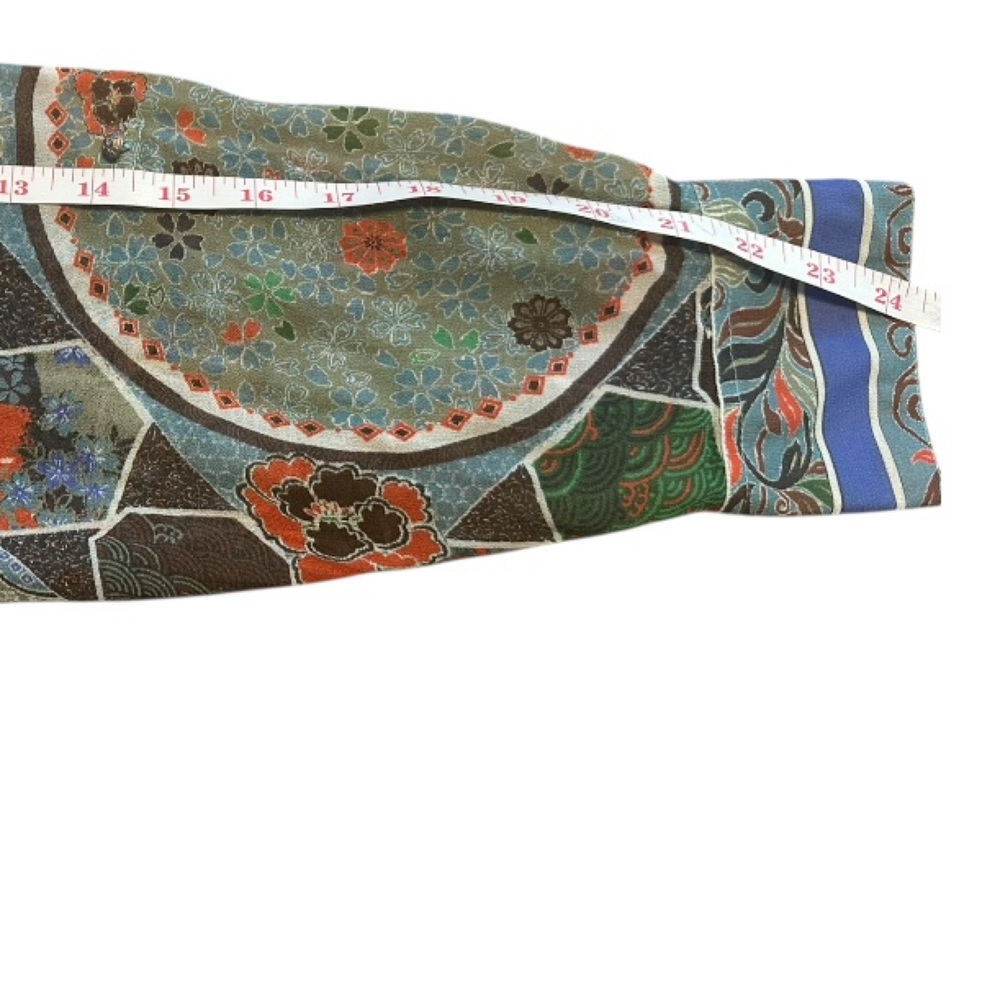 John Mark Teal Floral Long Sleeve Blouse - Picture 9 of 16